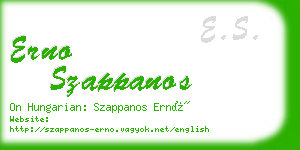 erno szappanos business card